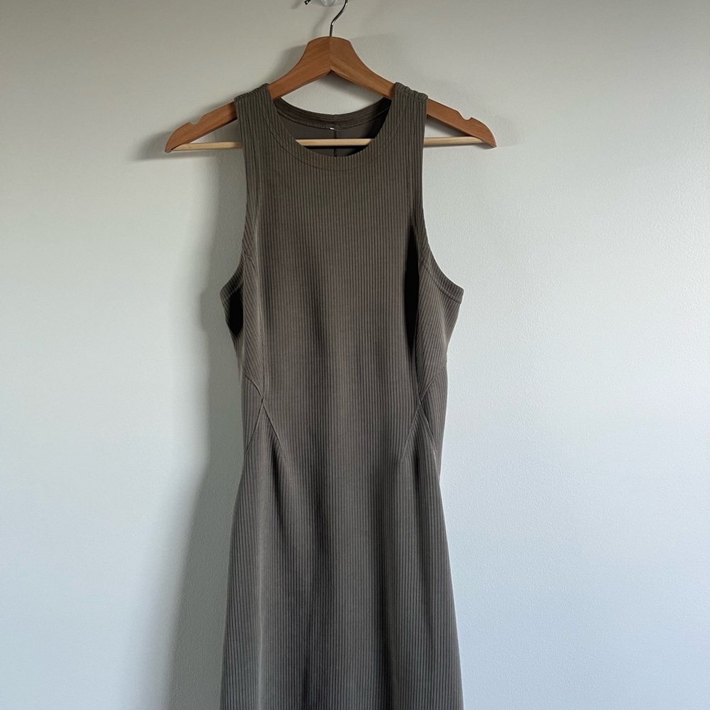 lululemon Ribbed Softstreme Slim-Fit Tank Dress in Nomad
